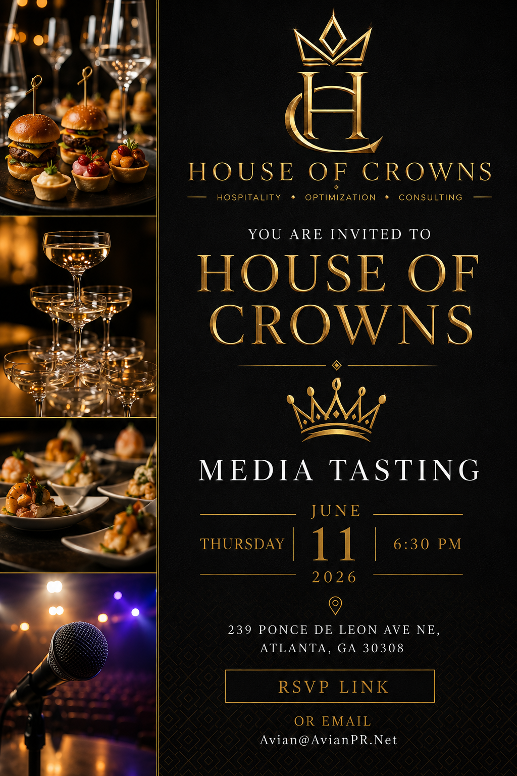 House of Crowns Media Tasting - Thursday, June 11th, 2026 at 6:30 PM